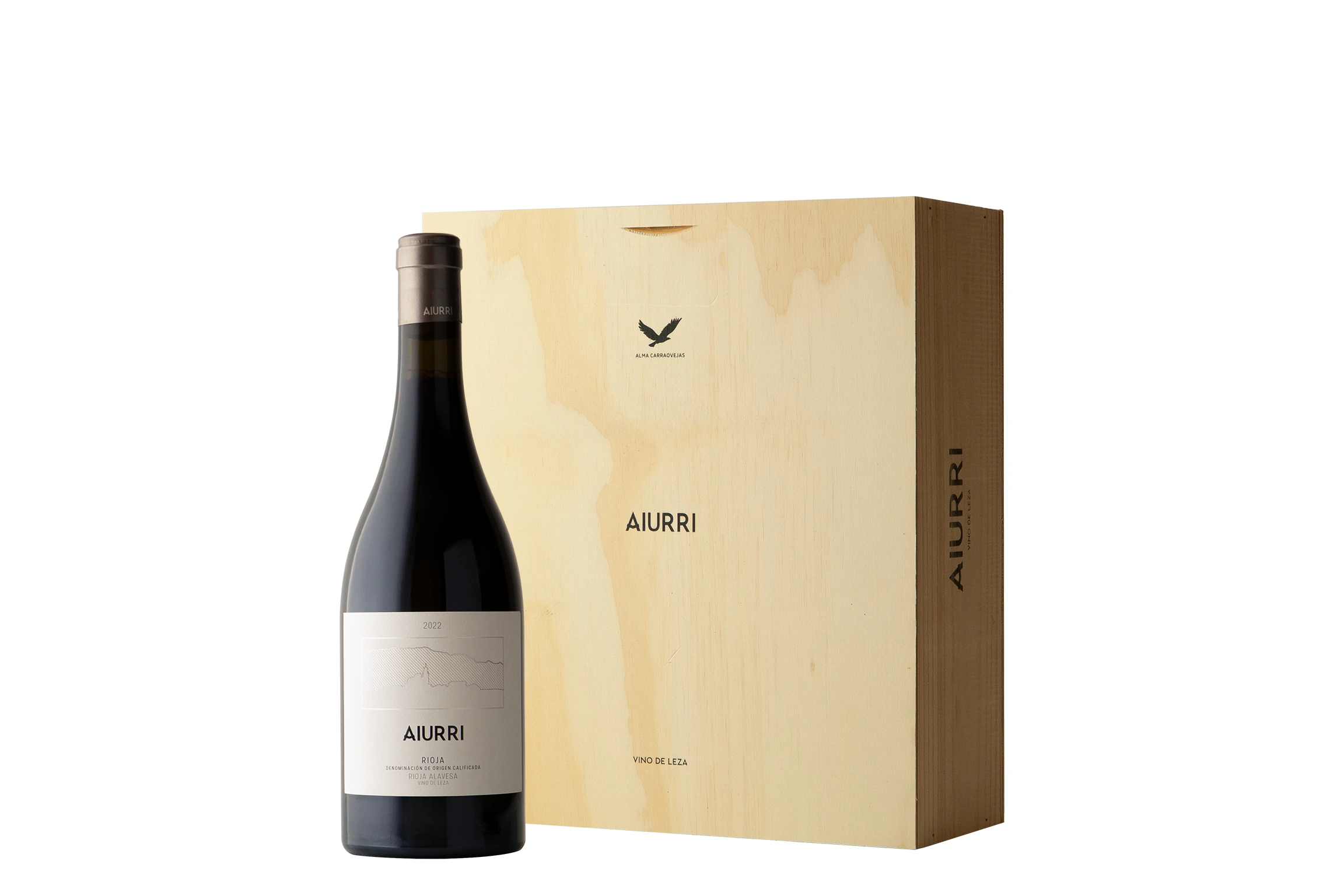 Estuche de madera 3 botellas Aiurri 2022 · 75 cl