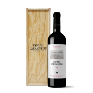 Caja de madera de 1 botella Doble Magnum Pago de Carraovejas 2023 · 300 cl