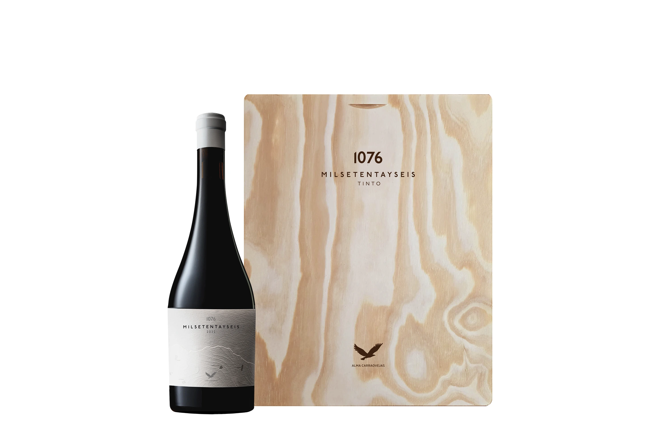 Caja de madera de 6 botellas Milsetentayseis 2022 · 75 cl