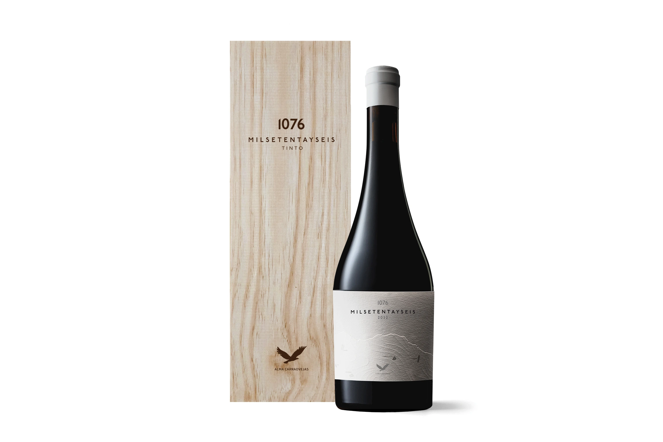 Estuche de madera de 1 botella Milsetentayseis 2022 · 150 cl