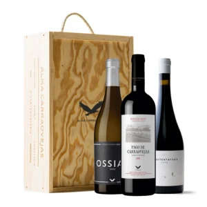 Estuche de madera Alma Carraovejas, Pago de Carraovejas 2023 + Ossian 2023 + Milsetentayseis Tinto 2022