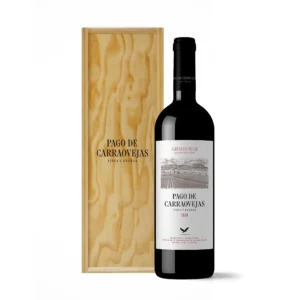 Caja de madera de 1 botella Doble Magnum Pago de Carraovejas 2024 · 300 cl