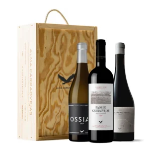 Estuche de madera Alma Carraovejas, Pago de Carraovejas 2024 + Ossian 2023 + Milsetentayseis Tinto 2022