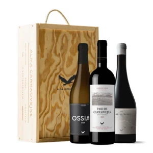 Estuche de madera Alma Carraovejas, Pago de Carraovejas 2024 + Ossian 2024 + Milsetentayseis Tinto 2022